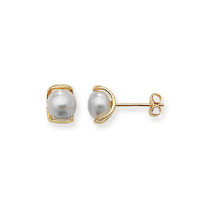 9ct Gold 6mm Pearl Stud Earrings