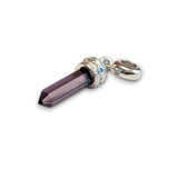 Amethyst Chakra Style Sterling Silver Dangle Charm