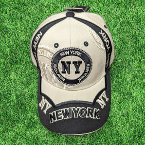 New York Beige Baseball Cap