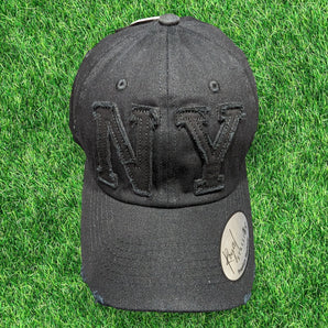 Black NY New York Cotton Baseball Cap