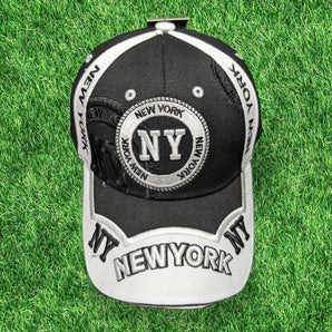 New York Black and White Baseball Cap