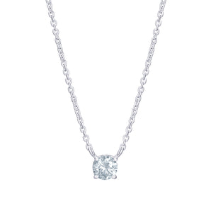 Cubic Zirconia Silver Necklace