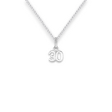 Silver 30th Birthday Necklace www.urbanpizazz.co.uk