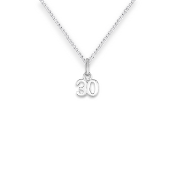 Silver 30th Birthday Necklace www.urbanpizazz.co.uk