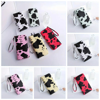 Cow Print Zip Purse