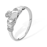 Dainty Silver Claddagh Ring