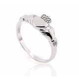 Dainty Silver Claddagh Ring