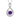 February Birthstone - Amethyst CZ Silver Infinity Pendant Necklace