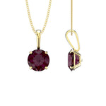 February Birthstone - Amethyst CZ 9ct Gold Pendant Necklace