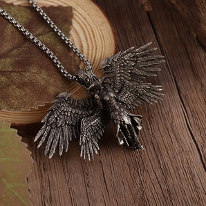 Four Winged Goddess Warrior Pendant Necklace www.urbanpizazz.co.uk