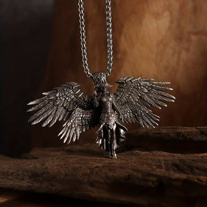 Four Winged Goddess Warrior Pendant Necklace www.urbanpizazz.co.uk