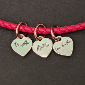 Family Generation Set of Heart Charms www.urbanpizazz.co.uk