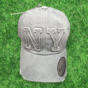 Grey NY New York Cotton Baseball Cap