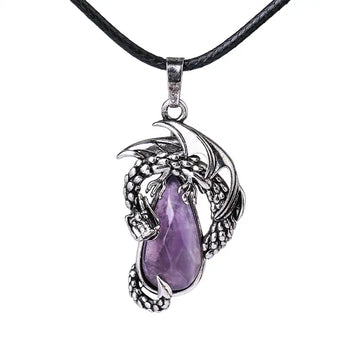 Protective Dragon Chakra Crystal Pendants