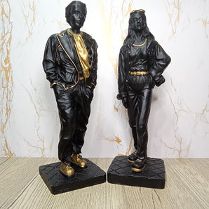 Two Large Resin Figurines - Statues - Ornaments