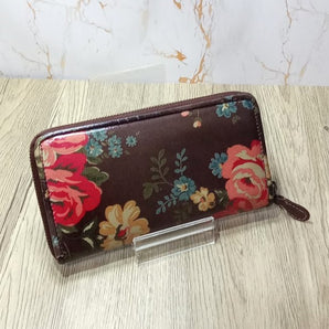 Cath Kidston Brown Floral Purse (19cm Long)