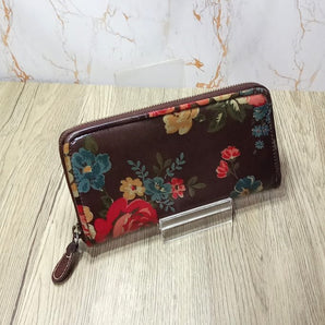 Cath Kidston Brown Floral Purse (19cm Long)