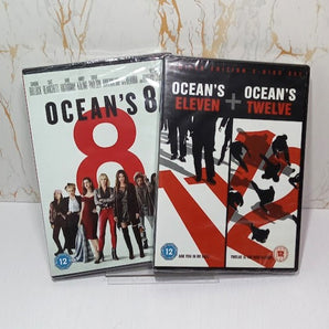 George Clooney's Oceans 8 -11- 12 DVD's New & sealed