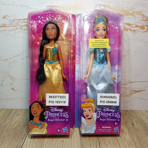 Disney Princess Royal Shimmer Pocahontas & Cinderella Doll set