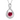 July Birthstone - Ruby CZ Silver Infinity Pendant Necklace