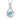 March Birthstone - Aquamarine CZ Silver Infinity Pendant Necklace