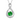 May Birthstone - Emerald CZ Silver Infinity Pendant Necklace
