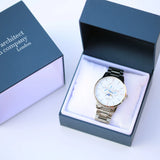 Men's Personalised Architect Apollo Watch in White - Handwriting Engraving