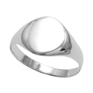 Men's Plain Silver Signet Ring