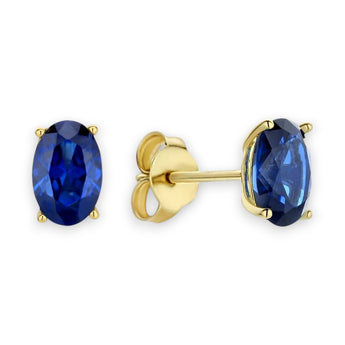 Midnight Oval Studs Earrings