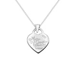 Silver Mother Daughter Friends Forever Pendant