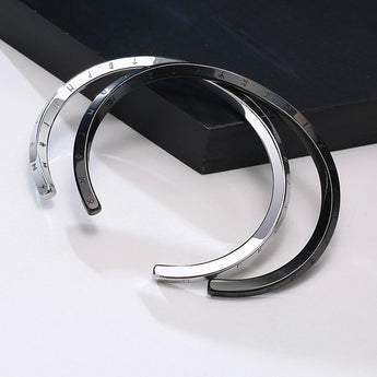 Nordic Style Twisted Cuff Bangle