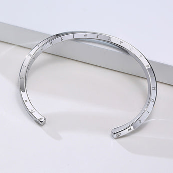 Nordic Style Twisted Cuff Bangle