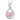 October Birthstone - Pink Tourmaline CZ Silver Infinity Pendant Necklace