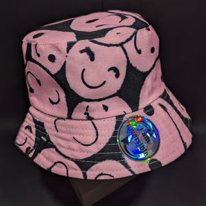 Smiley Faces Grey Bucket Hat