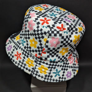 Floral Checked Bucket Hat