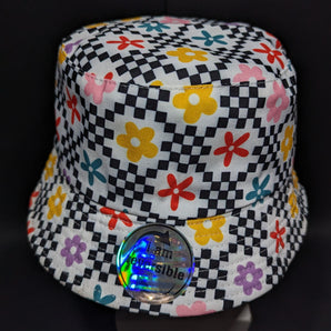 Floral Checked Bucket Hat