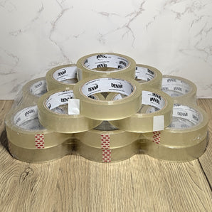 Denva Clear Tape / Sellotape 18 x Rolls 24mm x66m - Christmas Wrapping