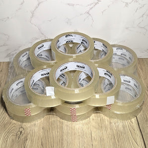 Denva Clear Tape / Sellotape 18 x Rolls 24mm x66m - Christmas Wrapping