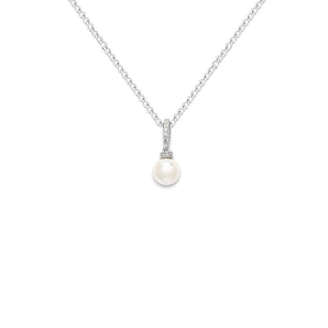 Pearl Pendant Silver Necklace