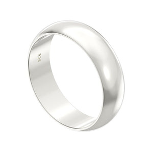 Silver 5mm Wedding Band