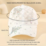 Lace Rhinestone Butterfly Fashion Cap