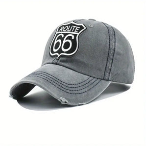 Route 66 Distressed Baseball Cap