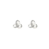 Silver Cubic Zirconia Knot Stud Earrings www.urbanpizazz.co.uk