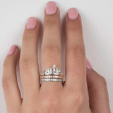 Silver CZ Princess Ring