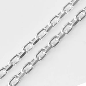 Mens 3mm Sterling Silver Belcher Chain