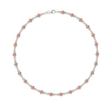 Two Tone Beaded Silver Necklace www.urbanpizazz.co.uk