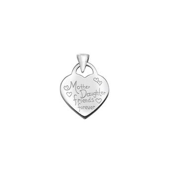 Silver Mother Daughter Friends Forever Pendant www.urbanpizazz.co.uk