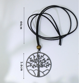 Boho Pewter Tree Of Life Pendant Necklace