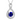 September Birthstone - Sapphire CZ Silver Infinity Pendant Necklace
