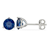 September Birthstone - Sapphire CZ Silver Stud Earrings